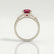 LOVETTA - Round Ruby & Diamond Baguette Platinum Trilogy