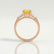 LOVETTA - Round Canary Yellow Sapphire & Diamond Baguette 18k Rose Gold Trilogy