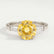 LOVETTA - Round Canary Yellow Sapphire & Diamond Baguette Platinum Trilogy