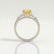 LOVETTA - Round Canary Yellow Sapphire & Diamond Baguette Platinum Trilogy