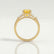 LOVETTA - Round Canary Yellow Sapphire & Diamond Baguette 18k Yellow Gold Trilogy