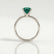 LULU - Elongated Cushion Emerald 950 Platinum Petite Solitaire Ring
