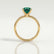 LULU - Elongated Cushion Emerald 18k Yellow Gold Petite Solitaire Ring