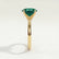 LULU - Elongated Cushion Emerald 18k Yellow Gold Petite Solitaire Ring