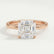 LULU - Asscher Lab Diamond 18k Rose Gold Petite Solitaire