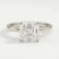 LULU - Asscher Lab Diamond 18k White Gold Petite Solitaire