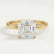 LULU - Asscher Lab Diamond 18k Yellow Gold Petite Solitaire