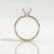 Lulu petite solitaire elongated cushion lab diamond set 18k white gold platinum engagement ring