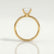 Lulu petite solitaire elongated cushion lab diamond set 18k yellow gold engagement ring