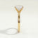Lulu petite solitaire elongated cushion lab diamond set 18k yellow gold engagement ring