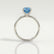 LULU - Emerald Blue Lab Diamond Platinum Petite Solitaire