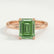 LULU - Emerald Green Lab Diamond 18k Rose Gold Petite Solitaire