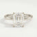 LULU - Emerald Lab Diamond Platinum Petite Solitaire