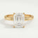 LULU - Emerald Lab Diamond 18k Yellow Gold Petite Solitaire