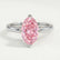 LULU - Marquise Pink Lab Diamond 950 Platinum Petite Solitaire