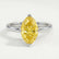 LULU - Marquise Yellow Coloured Lab Diamond 950 Platinum Petite Solitaire
