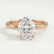 Lulu petite solitaire oval lab diamond set 18k rose gold engagement ring