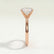 Lulu petite solitaire oval lab diamond set 18k rose gold engagement ring