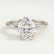 Lulu petite solitaire oval lab diamond set 18k white gold platinum engagement ring