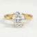 Lulu petite solitaire oval lab diamond set 18k yellow gold engagement ring