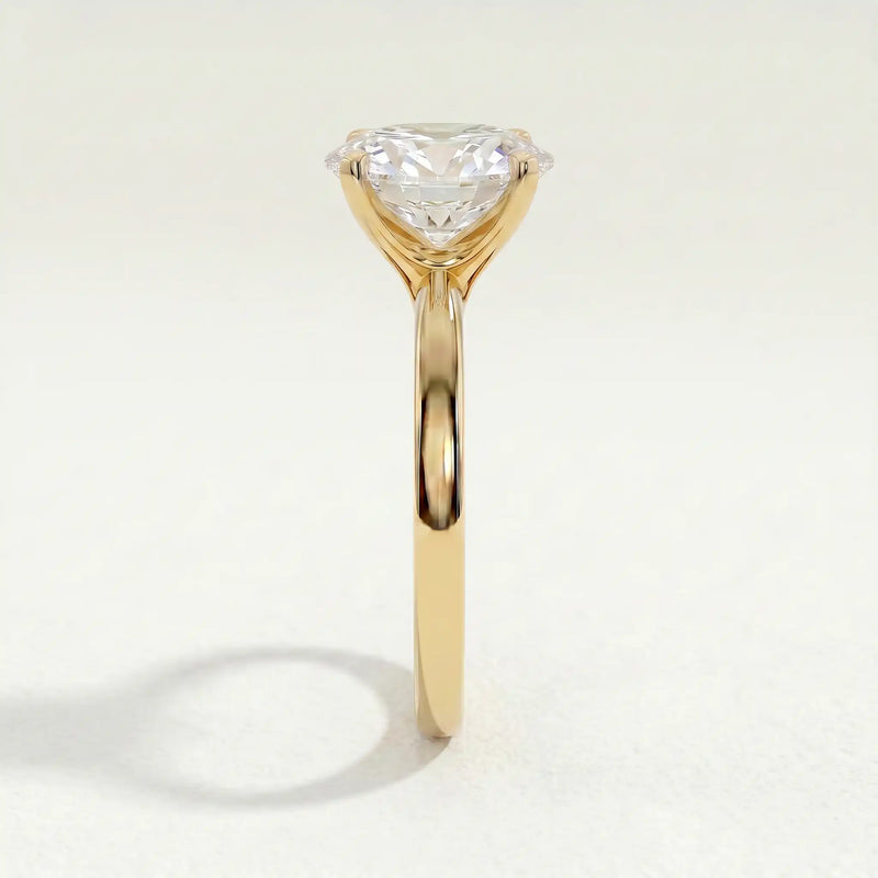 LULU - Oval Lab Diamond 18k Yellow Gold Petite Solitaire