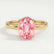 Lulu oval morganite petite solitaire engagement ring in yellow gold – view 1