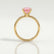 Lulu oval morganite petite solitaire engagement ring in yellow gold – view 2
