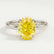 LULU - Oval Yellow Lab Diamond 18k White Gold Petite Solitaire