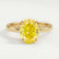 LULU - Oval Yellow Lab Diamond 18k Yellow Gold Petite Solitaire