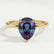 LULU - Pear Alexandrite 18k Yellow Gold Petite Solitaire Ring