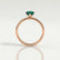 LULU - Pear Emerald 18k Rose Gold Petite Solitaire Ring