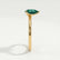 LULU - Pear Emerald 18k Yellow Gold Petite Solitaire Ring