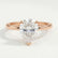 LULU - Pear Lab Diamond 18k Rose Gold Petite Solitaire