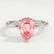 LULU - Pear Morganite Pink Sapphire 950 Platinum Petite Solitaire Ring