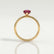 LULU - Pear Ruby 18k Yellow Gold Petite Solitaire Ring