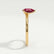 LULU - Pear Ruby 18k Yellow Gold Petite Solitaire Ring