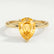 LULU - Pear Yellow Sapphire 18k Yellow Gold Petite Solitaire Ring