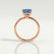 LULU - Princess Blue Lab Diamond 18k Rose Gold Petite Solitaire