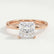 LULU - Princess Lab Diamond 18k Rose Gold Petite Solitaire