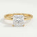 LULU - Princess Lab Diamond 18k Yellow Gold Petite Solitaire