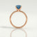 LULU - Radiant Blue Lab Diamond 18k Rose Gold Solitaire