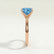 LULU - Radiant Blue Lab Diamond 18k Rose Gold Solitaire