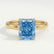 LULU - Radiant Blue Lab Diamond 18k Yellow Gold Solitaire