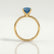 LULU - Radiant Blue Lab Diamond 18k Yellow Gold Solitaire