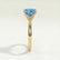 LULU - Radiant Blue Lab Diamond 18k Yellow Gold Solitaire