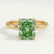 LULU - Radiant Green Lab Diamond 18k Yellow Gold Solitaire