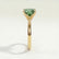 LULU - Radiant Green Lab Diamond 18k Yellow Gold Solitaire