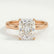 Lulu petite solitaire radiant lab diamond set 18k rose gold engagement ring