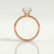 Lulu petite solitaire radiant lab diamond set 18k rose gold engagement ring