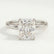 Lulu petite solitaire radiant lab diamond set 18k white gold platinum engagement ring